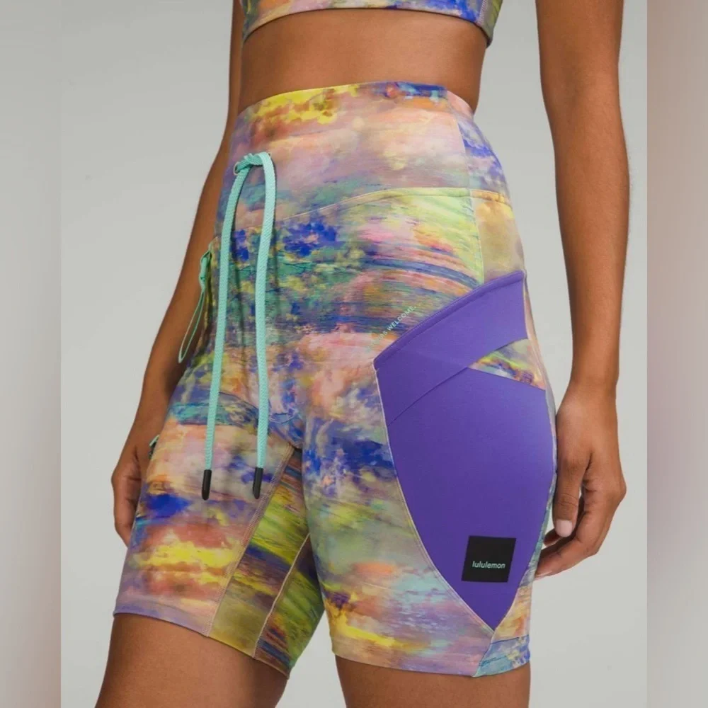 Lululemon Cargo Super High-Rise Hiking Shorts 8” – Altered Nature Multi – Size 6